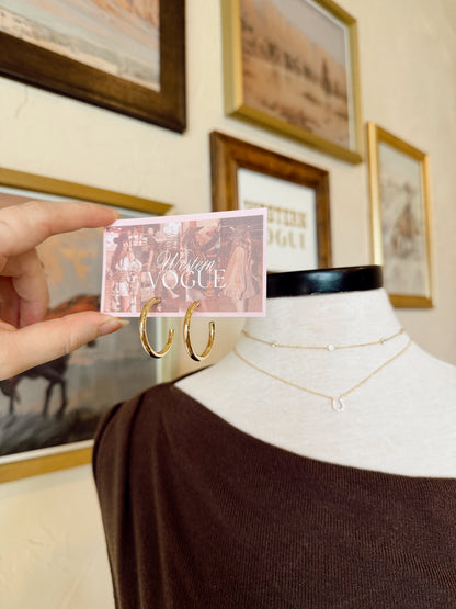 The 14K Gold Dipped Hoop Earrings