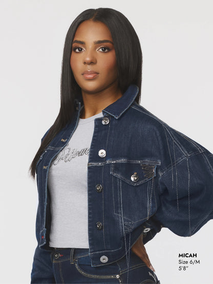 Cropped Chain Link Jacket