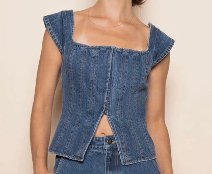 The Dunmore Denim Top