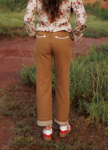 The Abilene Jeans in Tan-BEST SELLER